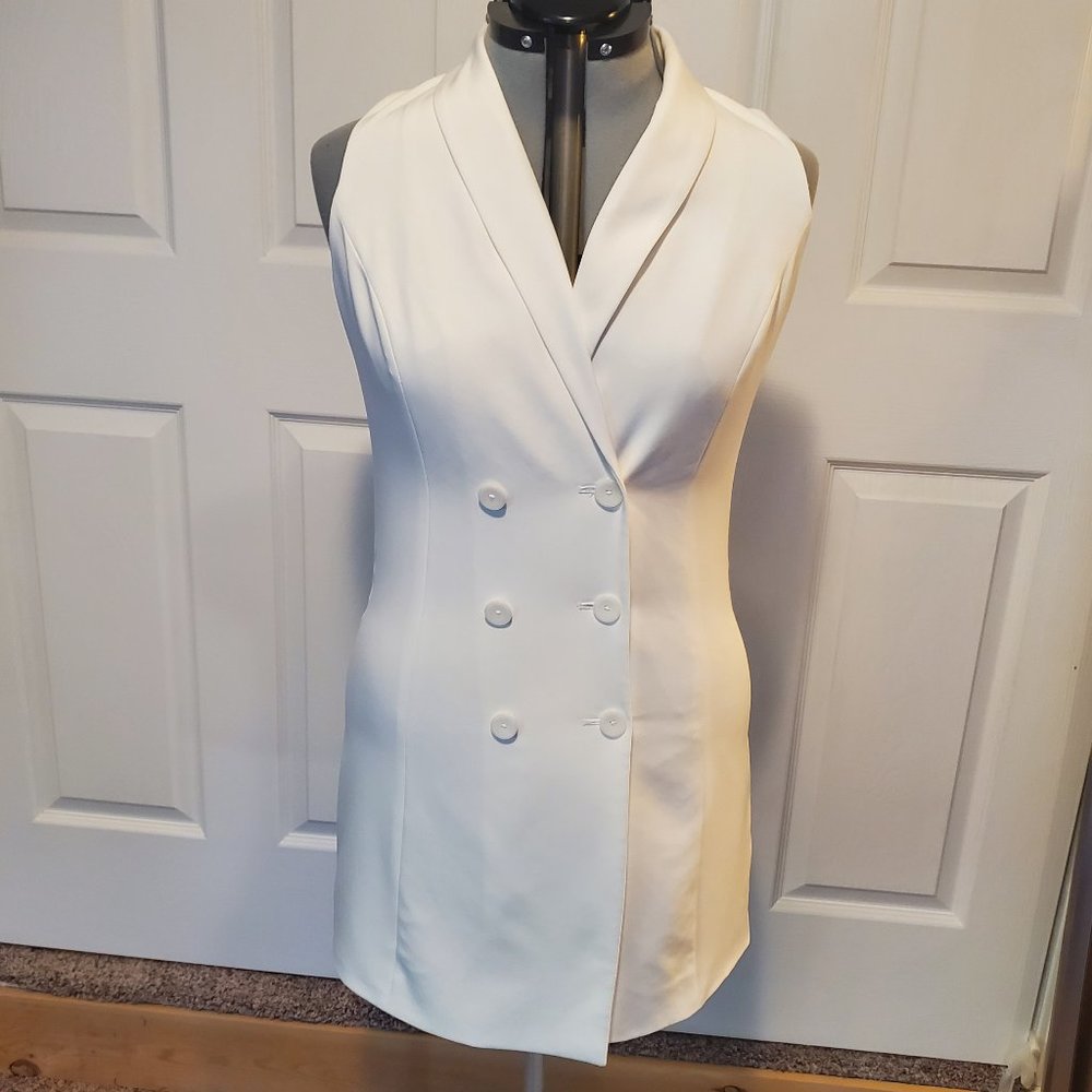 Vila Bridal Tailored Tux Mini Dress